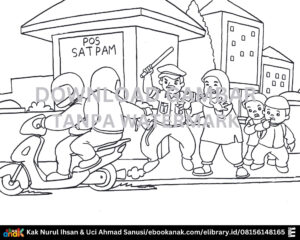 003. Gambar Mewarnai Mencopet Tas Ibu