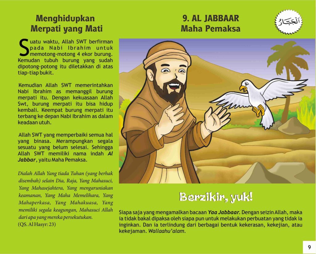 BS041. 99 Asma'ul Husna; Al Jabbaar; Maha Pemaksa; Menghidupkan Merpati yang Mati (1)