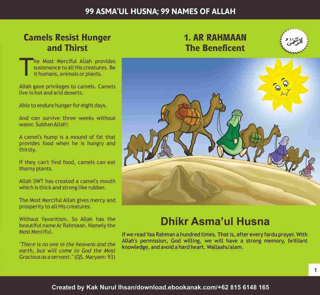 BS042. 99 Asma'ul Husna; Ar-Rahmaan (The Beneficent); Camels Resist Hunger dan Thirst3