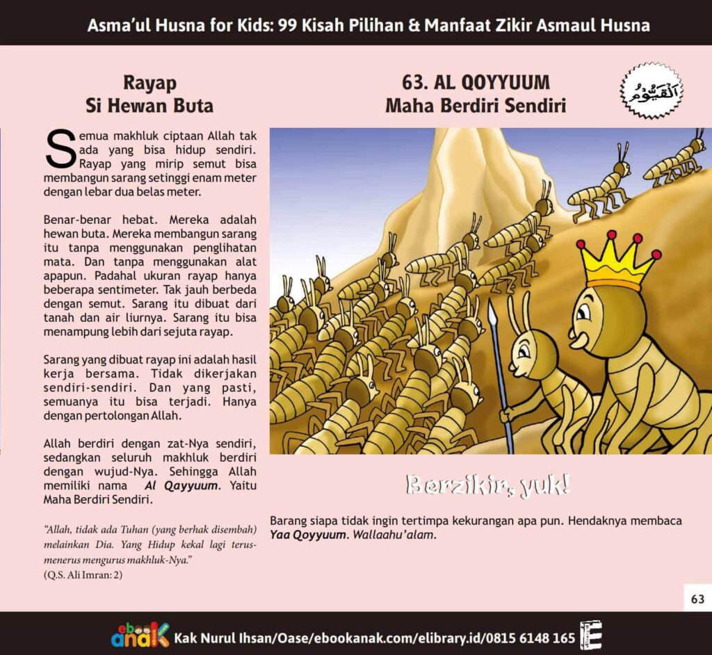 E051. Asmaul Husna for Kids; 99 Kisah Pilihan dan Manfaat Zikir Asmaul Husna; Jilid 4 (2)