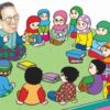I031. Muslim children are studying Islam with the ustaz