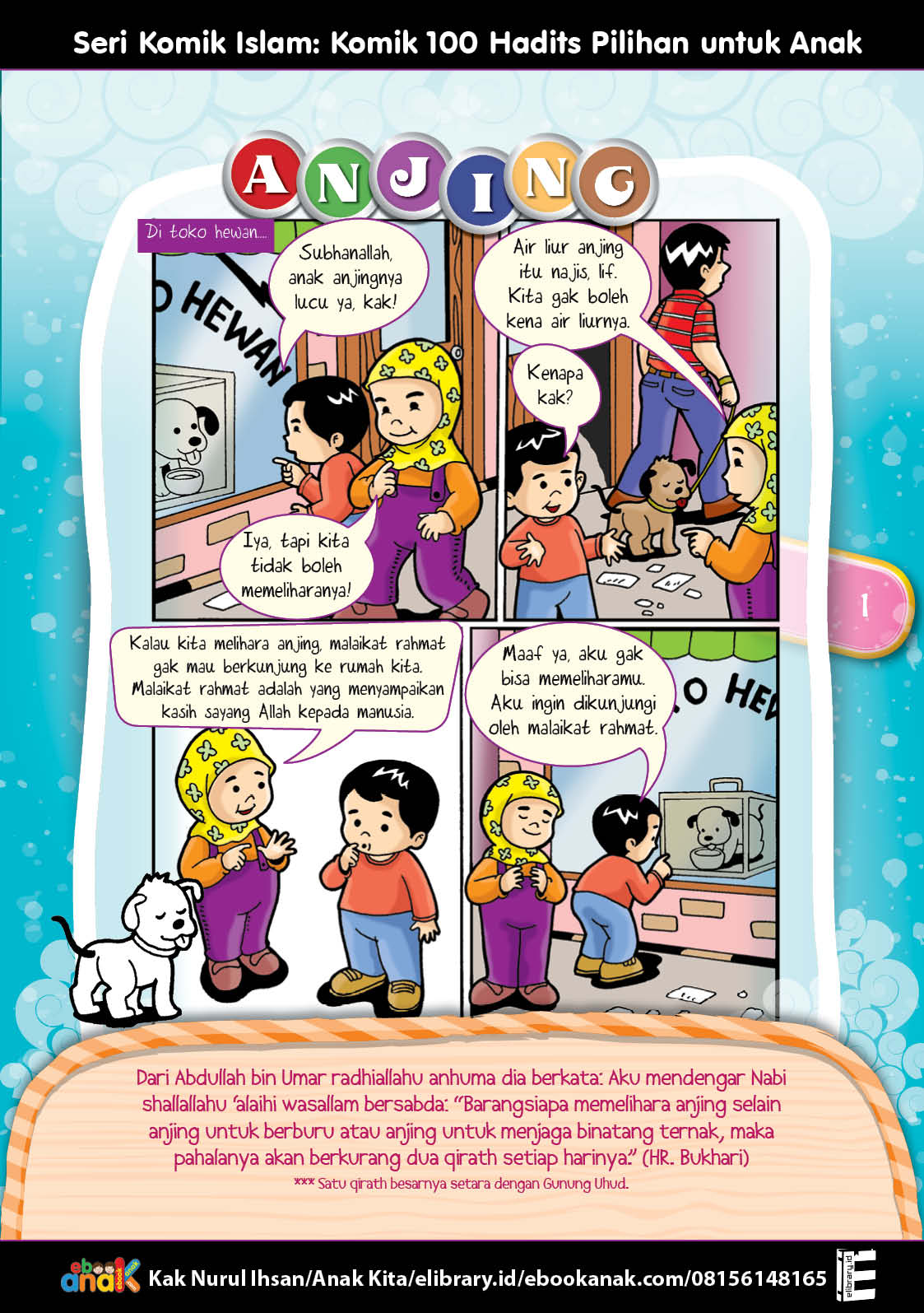 K001. 100 Komik Hadits Pilihan untuk Anak Najis Anjing (1) K001. 100 Komik Hadits Pilihan untuk Anak Najis Anjing (1)