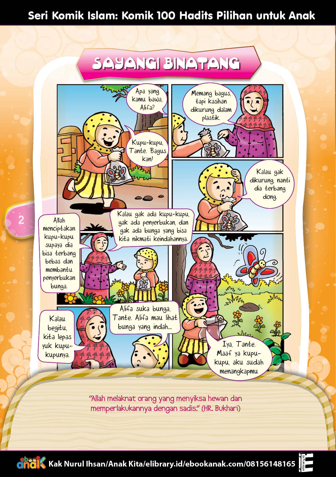 K002. 100 Komik Hadits Pilihan untuk Anak Sayangi Binatang (2) K002. 100 Komik Hadits Pilihan untuk Anak Sayangi Binatang (2)