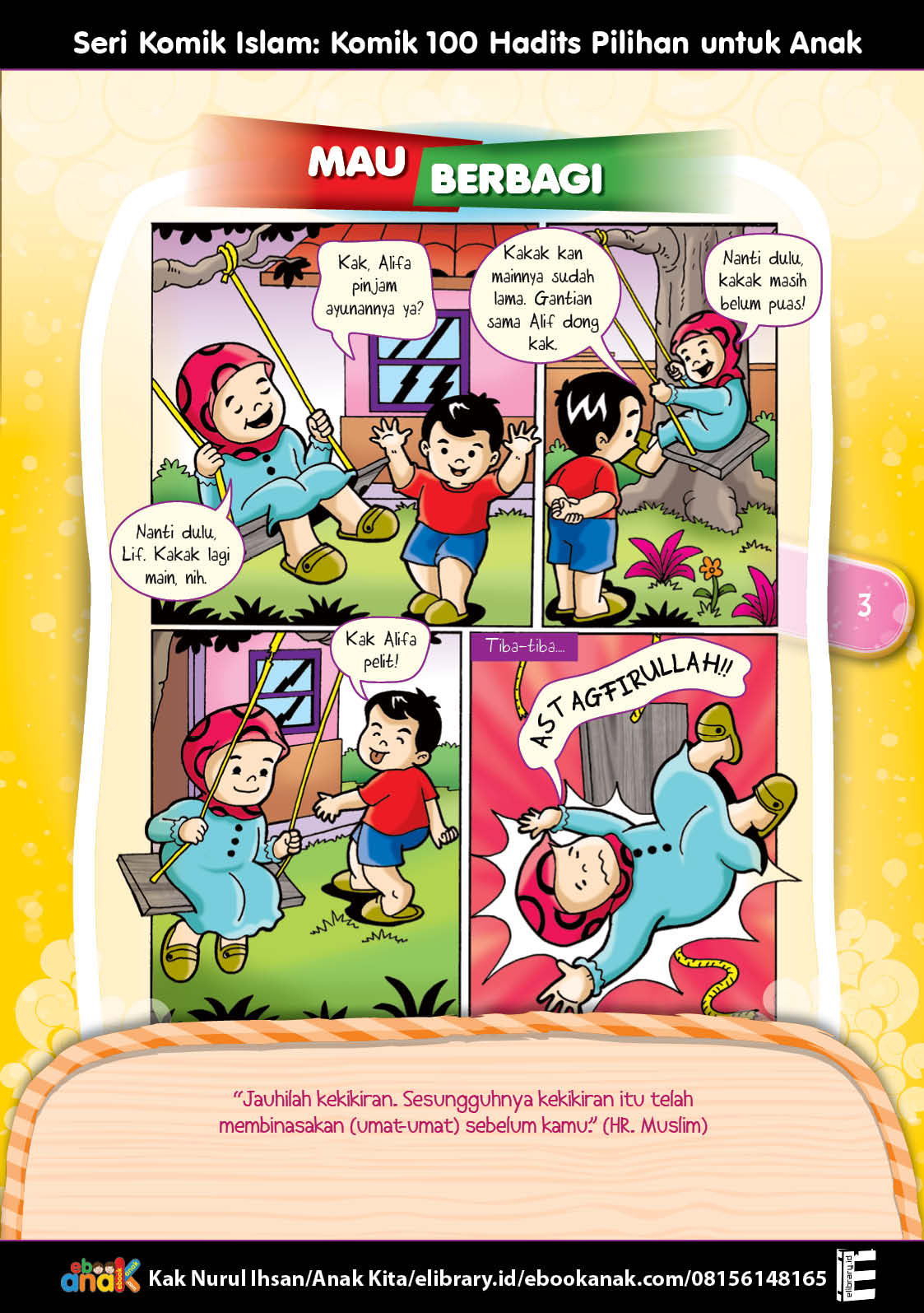 K003. 100 Komik Hadits Pilihan untuk Anak Mau Berbagi (3) K003. 100 Komik Hadits Pilihan untuk Anak Mau Berbagi (3)