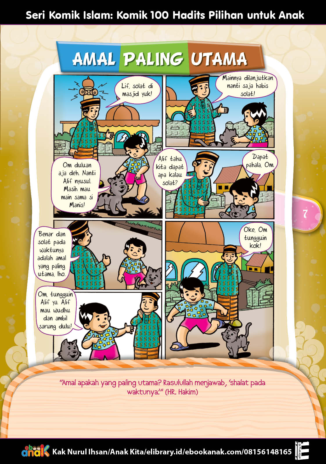 K007. Komik 100 Hadits Pilihan untuk Anak; Amal Paling Utama (7) K007. Komik 100 Hadits Pilihan untuk Anak; Amal Paling Utama (7)